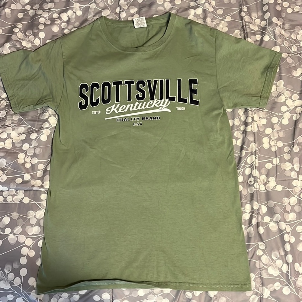 adult small vintage green scottsville kentucky shirt $10